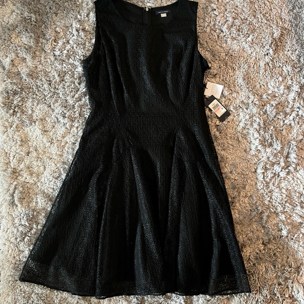 Tommy Hilfiger Black Sleeveless A-Line Midi Dress